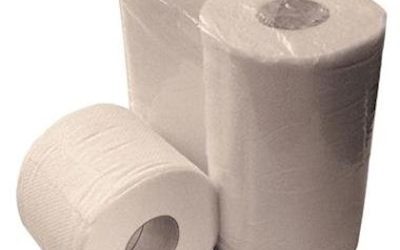 2-laags toiletpapier, 400 vel, 10×4 rollen, recycled