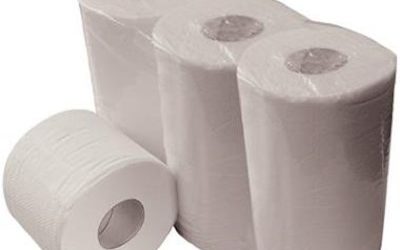 2-laags toiletpapier, 400 vel, 7×6 rollen, cellulose